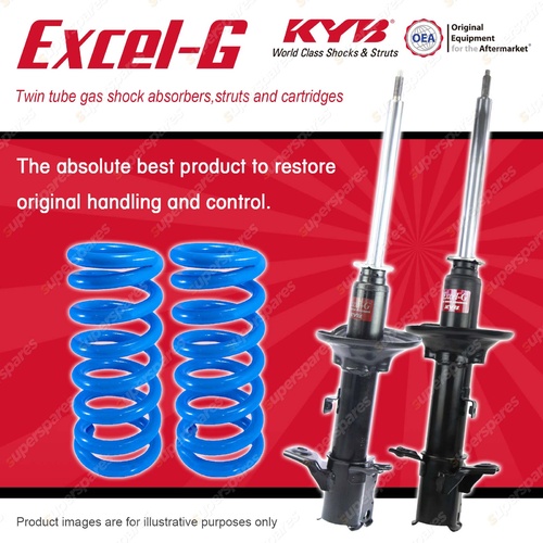 Rear KYB EXCEL-G Shock Absorbers + Raised Coil Springs for NISSAN Pulsar N14