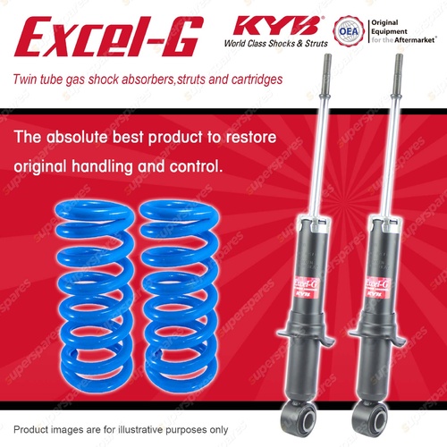 Rear KYB EXCEL-G Shock Absorbers Raised Coil Springs for TOYOTA Corolla ZZE122R