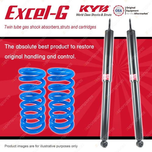 Rear KYB EXCEL-G Shock Absorbers Raised Coil Springs for HOLDEN Commodore VK VL