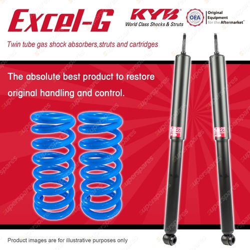 Rear KYB EXCEL-G Shock Absorbers Raised Coil Springs for HOLDEN Torana LH LX UC