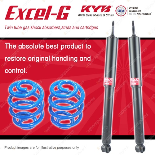 Rear KYB EXCEL-G Shock Absorbers Super Low Coil Springs for HOLDEN Commodore VL