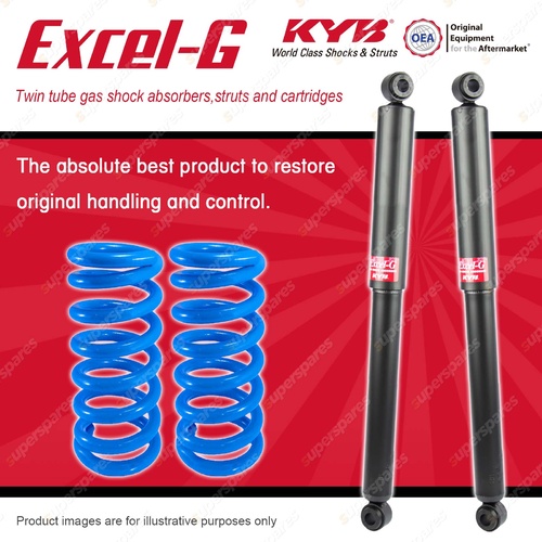 Rear KYB EXCEL-G Shock Absorbers Raised Coil Springs for MITSUBISHI Pajero NF NG