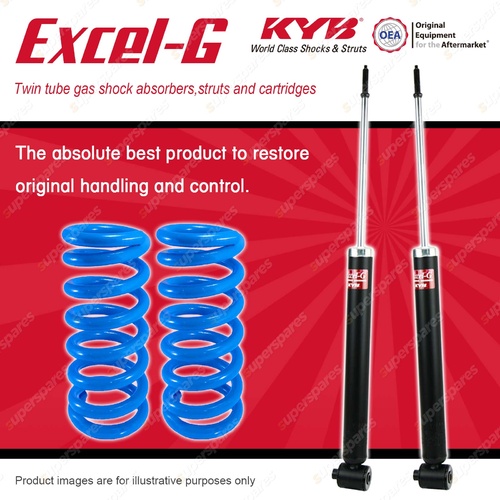 Rear KYB EXCEL-G Shock Absorbers Sport Low Coil Springs for VOLKSWAGEN Passat 3B