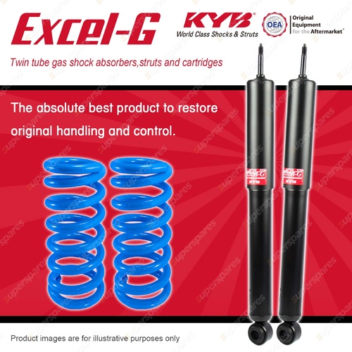 Rear KYB EXCEL-G Shock Absorbers Coil Springs for TOYOTA Landcruiser Prado 95