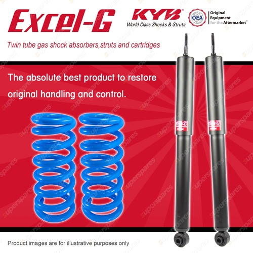 Rear KYB EXCEL-G Shock Absorbers HD Raised Coil Springs for MITSUBISHI Pajero NM