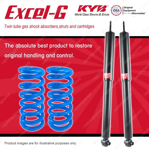 Rear KYB EXCEL-G Shocks Raised Coil Springs for HOLDEN Statesman WH WK WL