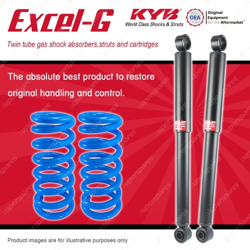 Rear KYB EXCEL-G Shock Absorbers + Raised Coil Springs for NISSAN Patrol GQ