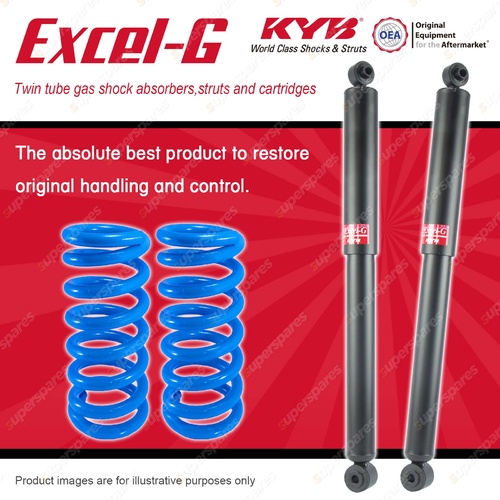 Rear KYB EXCEL-G Shock Absorbers Raised Coil Springs for JEEP Grand Cherokee WH