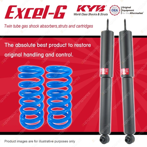 Rear KYB EXCEL-G Shock Absorbers Raised Coil Springs for HOLDEN Commodore VY VZ