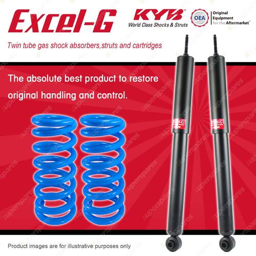 Rear KYB EXCEL-G Shock Absorbers HD Raised Coil Springs for MITSUBISHI Pajero NW