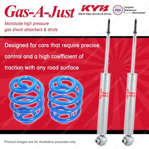 Rear KYB GAS-A-JUST Shock Absorbers + Sport Low Coil Springs for FORD Falcon XF