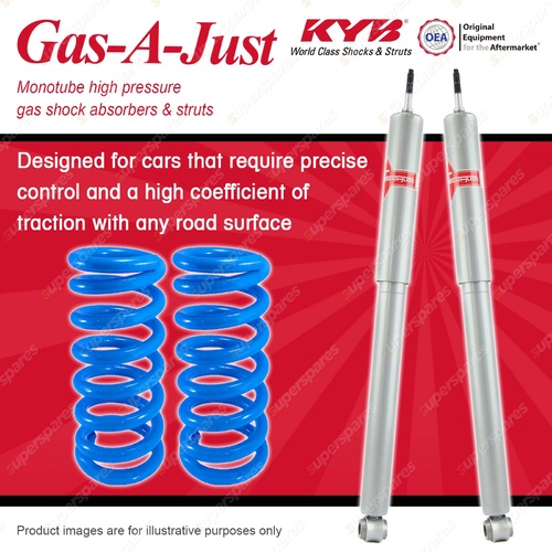 Rear KYB GAS-A-JUST Shock Absorbers + STD Coil Springs for TOYOTA Cressida MX73R