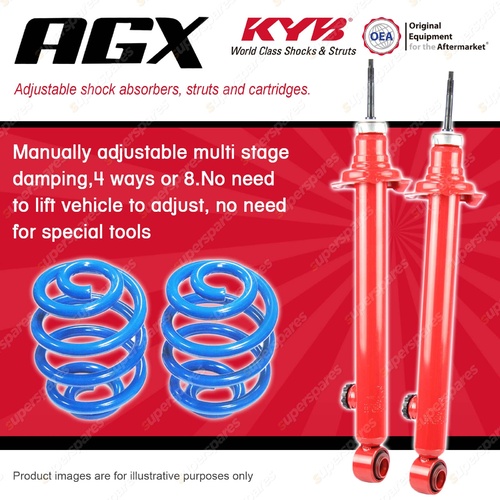 Rear KYB AGX PERFORMANCE Shocks Sport Low Coil Springs for NISSAN 200SX S14