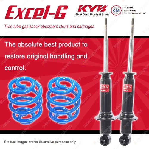 Rear KYB EXCEL-G Shock Absorbers Super Low Coil Springs for HOLDEN Statesman WM