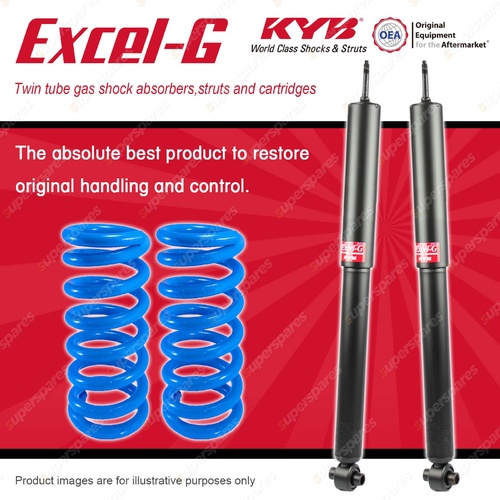 Rear KYB EXCEL-G Shock Absorbers Raised Coil Springs for HOLDEN Statesman VR VS