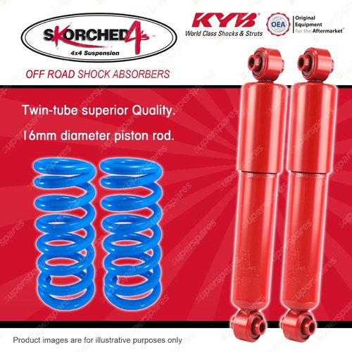 Rear KYB SKORCHED 4'S Shocks Raised Coil Springs for NISSAN Pathfinder R51