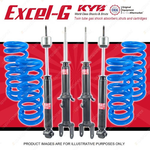 4x KYB EXCEL-G Shocks + Raised Coil Springs for FORD Falcon AU Solid Rear Alex