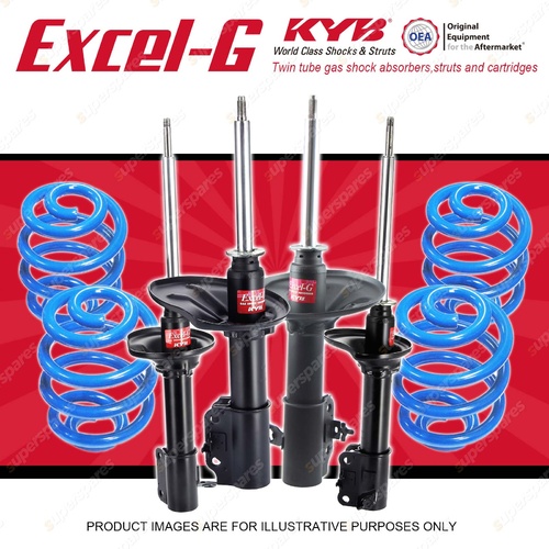 4x KYB EXCEL-G Shock Absorbers + Lovells Super Low Coil Springs for MAZDA 323 BG