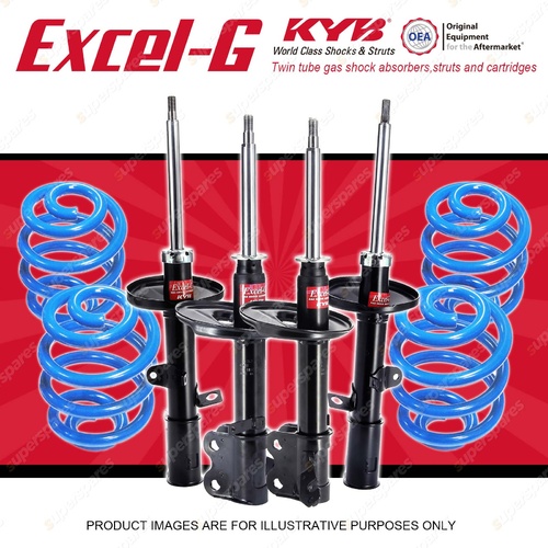 4x KYB EXCEL-G Shocks + Sport Low Coil Springs for TOYOTA Corolla AE101R AE102R