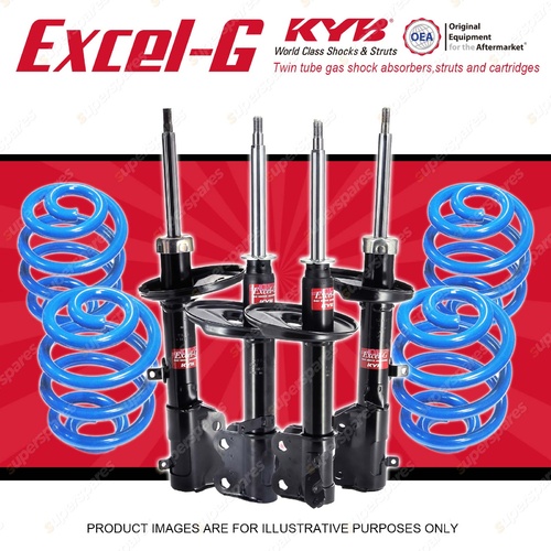 4x KYB EXCEL-G Shock Absorbers Sport Low Coil Springs for TOYOTA Corolla AE112R