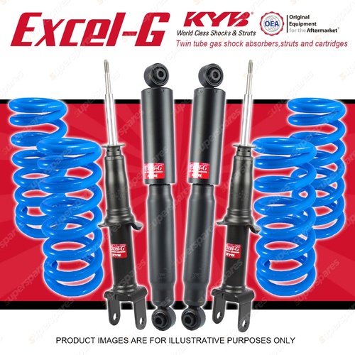 4x KYB EXCEL-G Shock Absorbers + Lovells STD Coil Springs for FORD Falcon BA BF