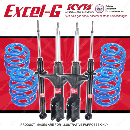 4x KYB EXCEL-G Shock Absorbers + Sport Low Coil Springs for MITSUBISHI Lancer CC