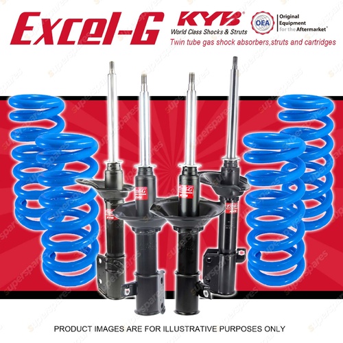 4x KYB EXCEL-G Shock Absorbers + Lovells STD Coil Springs for SUBARU Liberty BG7