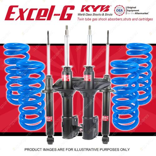 4x KYB EXCEL-G Shocks + Raised Coil Springs for MITSUBISHI Magna TE TF TH TJ