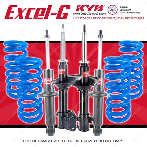 4x KYB EXCEL-G Shock Absorbers + Raised Coil Springs for SUBARU Outback BH9