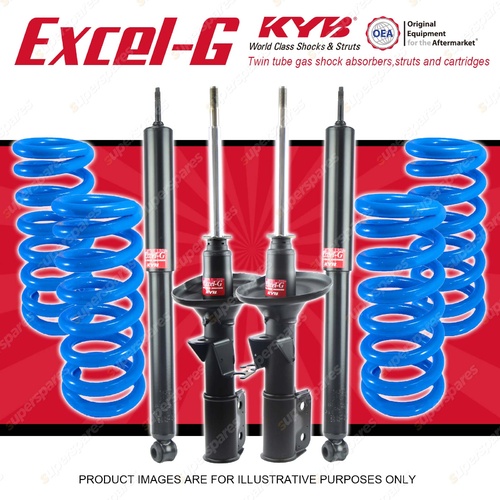 4x KYB EXCEL-G Shock Absorbers + Raised Coil for HOLDEN Commodore VR VS Wagon V6