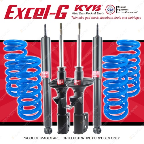 4x KYB EXCEL-G Shocks + Raised Coil for HOLDEN Commodore VR VS Wagon FE2 V8