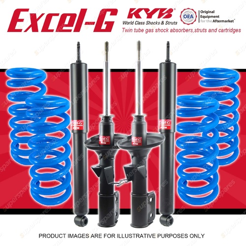 4x KYB EXCEL-G Shocks + Coil Springs for HOLDEN Commodore VR VS Beam Rear V6