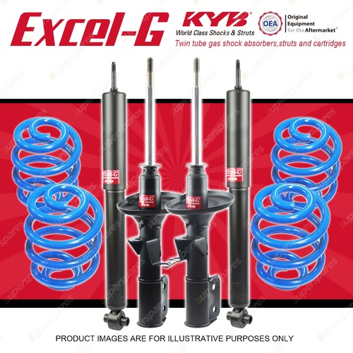 4x KYB EXCEL-G Shocks + Super Low Coil Springs for HOLDEN Commodore VX 5.7 V8