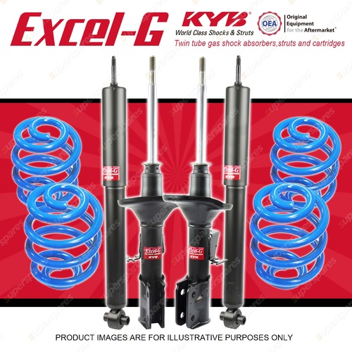 4x KYB EXCEL-G Shocks + Super Low Coil for HOLDEN Commodore VY Wagon 5.7 V8