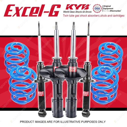 4x KYB EXCEL-G Shocks + Sport Low Coil for MITSUBISHI Verada KR KS Sedan