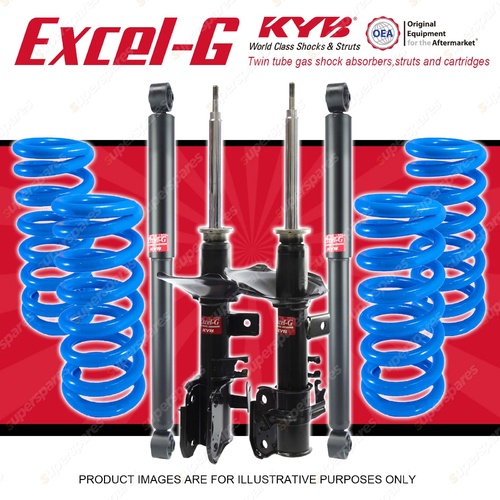 4x KYB EXCEL-G Shock Absorbers + Raised Coil Springs for NISSAN Pathfinder R50
