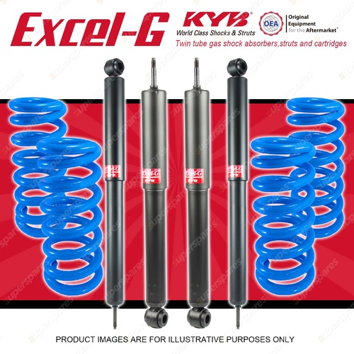 4x KYB EXCEL-G Shock Absorbers + Heavy Duty Raised Coil for FORD Maverick Leaf