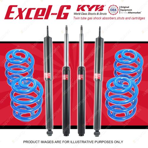 4x KYB EXCEL-G Shocks + Lovells Super Low Coil for HOLDEN Commodore VN VP V6