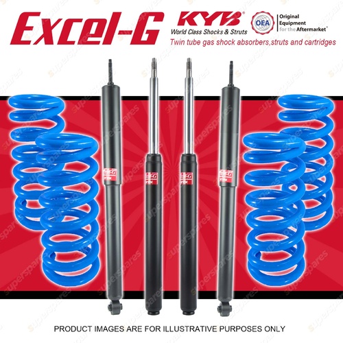 4x KYB EXCEL-G Shock Absorbers + Lovells Coi for HOLDEN Commodore VN VP V6