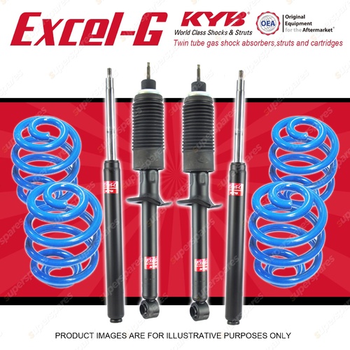 4x KYB EXCEL-G Shock Absorbers + Lovells Sport Low Coil Springs for NISSAN 200B