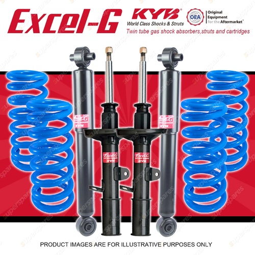 4x KYB EXCEL-G Shock Absorbers + Lovells STD Coil Springs for MITSUBISHI Colt RA