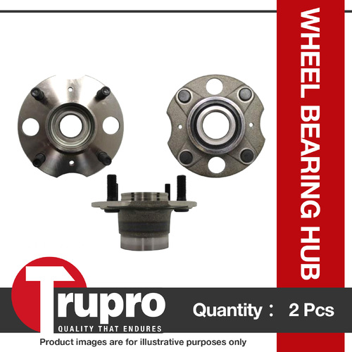 2 x Trupro Rear Wheel Bearing Hub for Honda Prelude BB1 BB2 4 Cyl 91-96