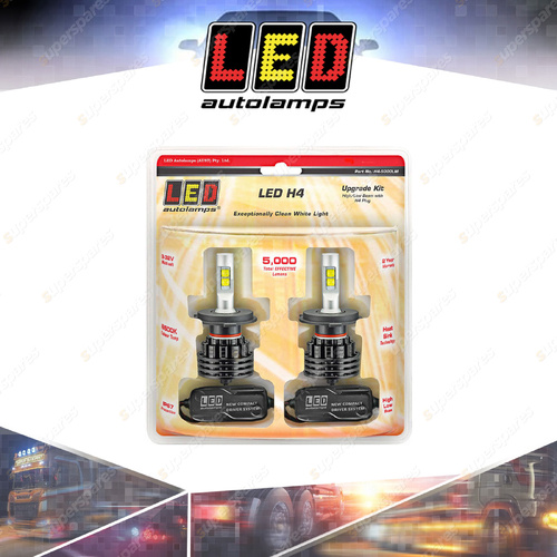 LED Autolamps H4 CANBUS Solution Suit H4/5000LM - 12V 290mm Cable Pair