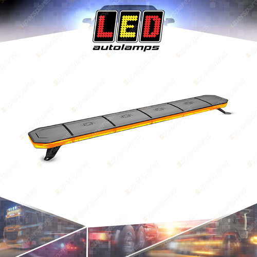 LED Autolamps Amber Emergency Light Bar Clear Lens 192 LED Flashing Warning Lamp