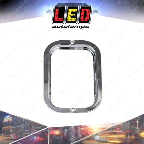 LED Autolamps Chrome Plated Steel Flange Mount Suit Rectangular Lamps