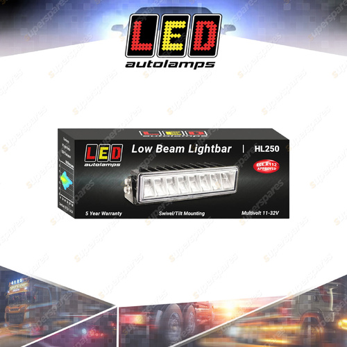 LED Autolamps 10" Low Beam LED Light Bar 11-32 Volt 1000lm Effective Single Box