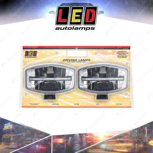 LED Autolamps Driving Light Cool White Lamp 245x178x109mm Spotlight Twin Blister