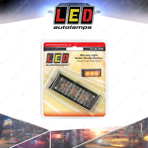 LED Autolamps Amber LED Emergency Warning Light 3 LED Flashing Single Bulk Box