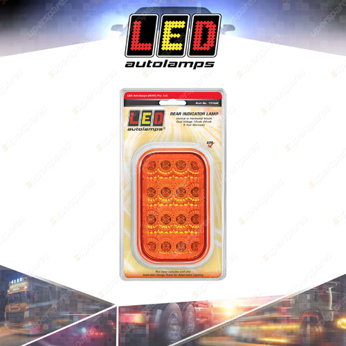 LED Autolamps Rear Indicator Light Amber Lens Chrome Reflector 16 LED Blister