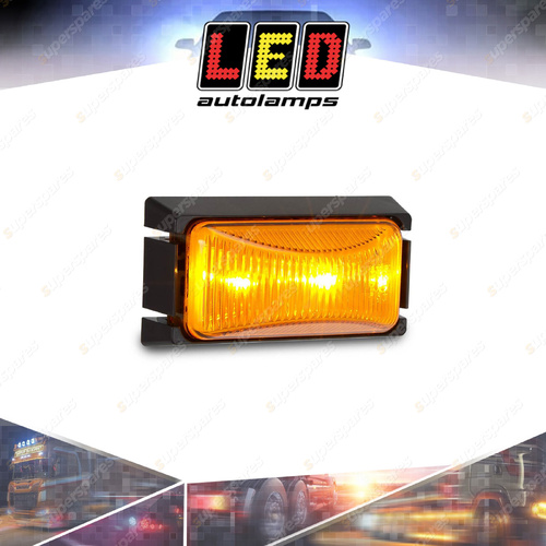 LED Autolamps Amber Side Direction Indicator Light 3 LED Lamp and 20cm Wire Bulk